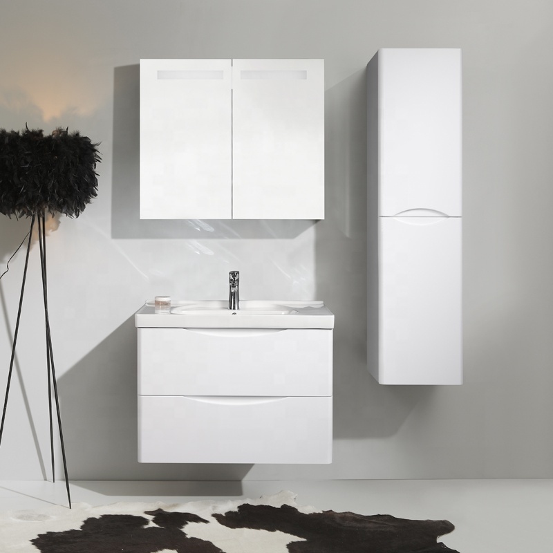 White modern simple design wall mount bathroom vanity cabinets