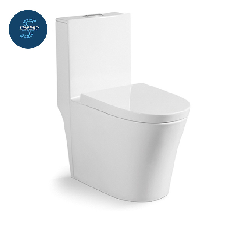 Big best brand siphonic one piece toilet s-trap 300mm water closet toilet with WDI flush valve