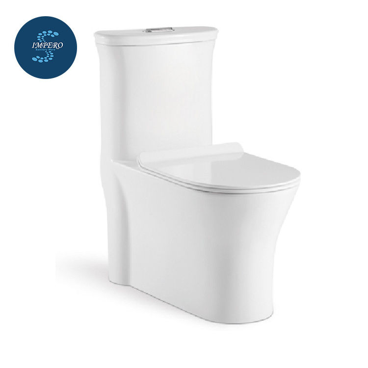 Big best brand siphonic one piece toilet s-trap 300mm water closet toilet with WDI flush valve