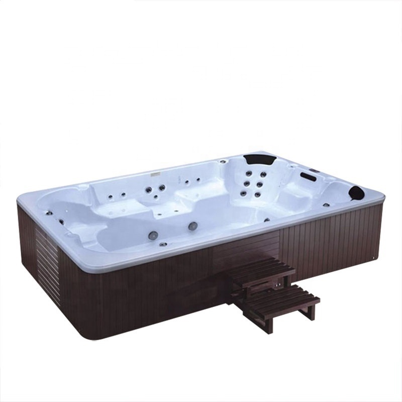 Luxurious Outdoor Bathtub Acrylic Spa Massage Bathtub Big Size With 2 3 Person