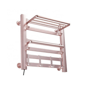 electrothermal towel radiator drying rack with shelf bathroom wall hang radiator electric towel rail swing heated towel rack