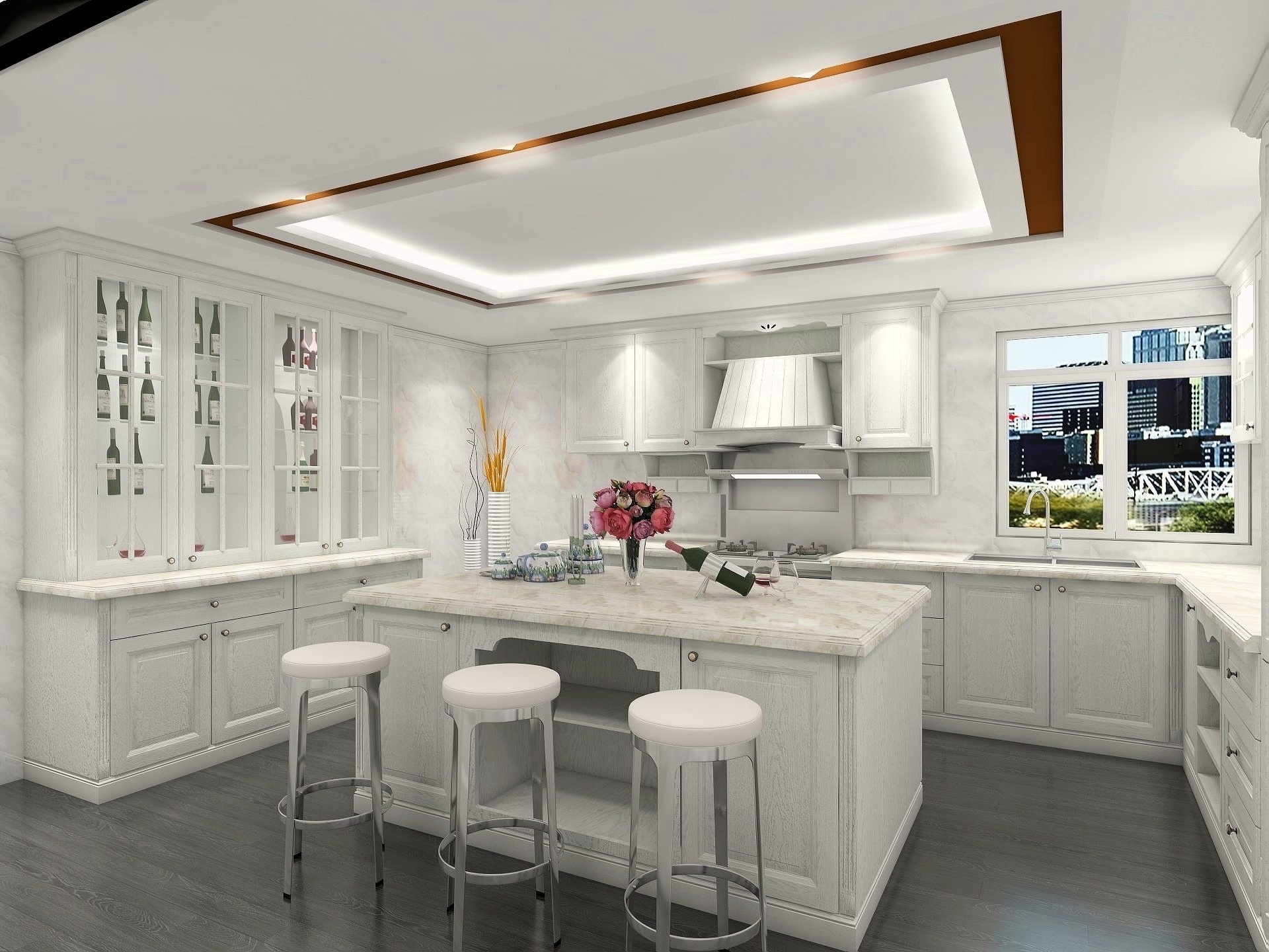 Solid Wood Modern Design Shaker US Australia White Kitchen Furniture Dahlia Kitchen Cabinets