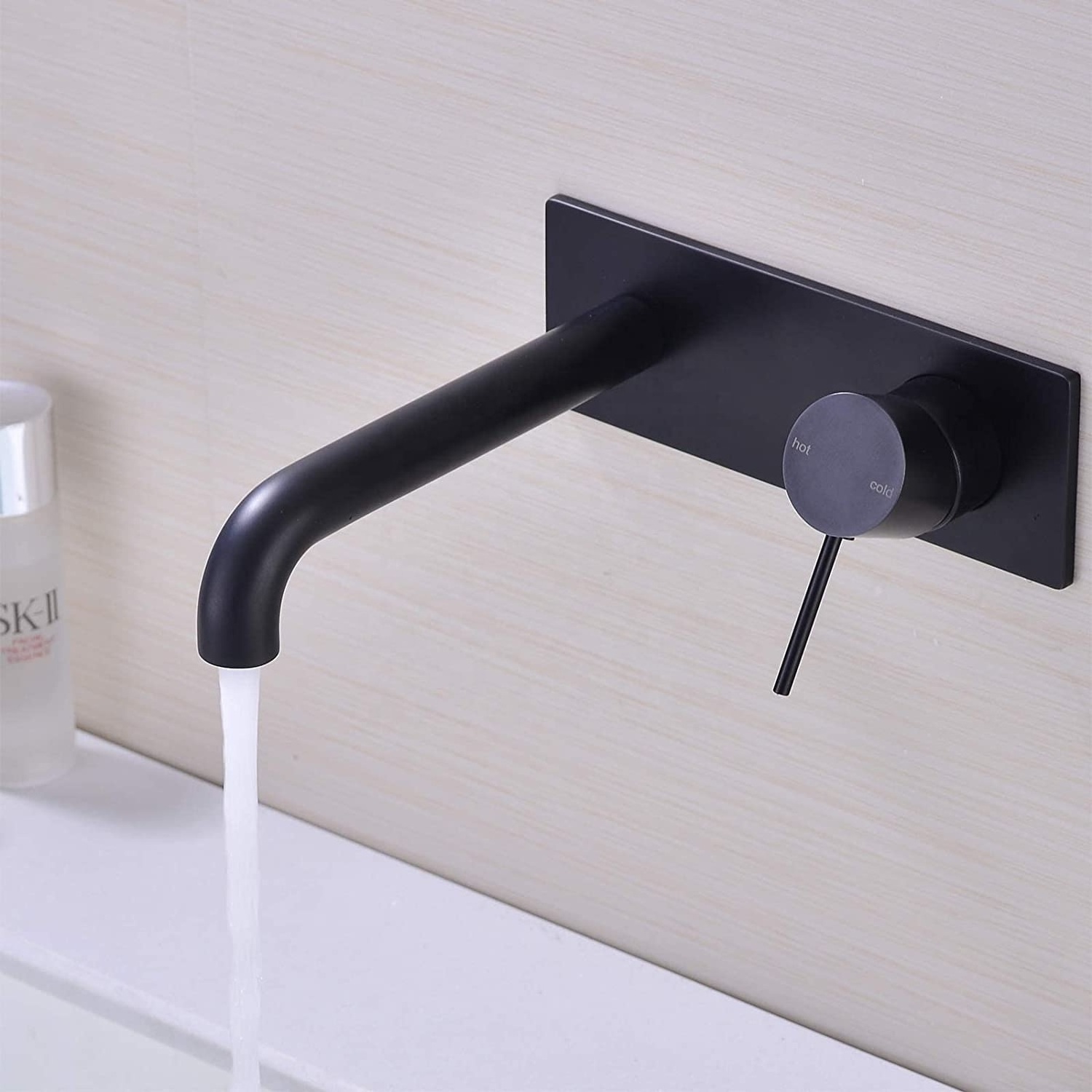 Concealed Bathroom Sink Ultra Thin Basin Faucet Mixers Taps Black Faucet Antique