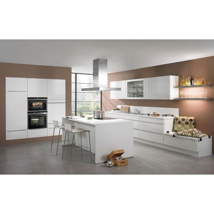 Modern Kitchen Design Moisture Proof Wood Particle Board Island Whole Large Kitchen Cabinets