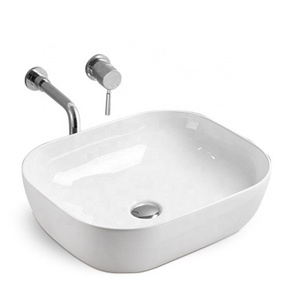 Popular White Ceramic Sanitary Wares Bathroom Sink Wash Basin