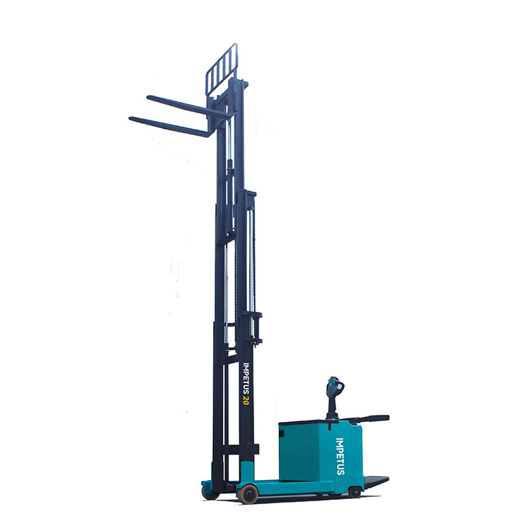 Manual 1ton Automate Warehouse Crane Stackers 3m Lift Height Reach 1t Full Electric Self Load Stacker Forklift