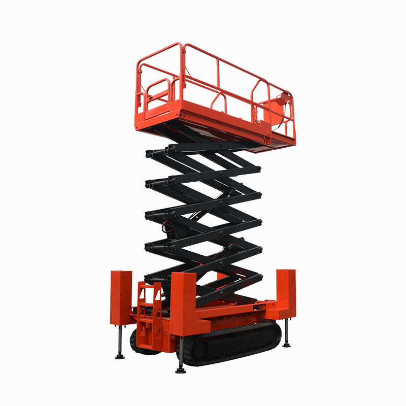 Hydraulic Crawler Scissor Lift Working Platform Rough Terrain Personal Track Electric Scissor Lift