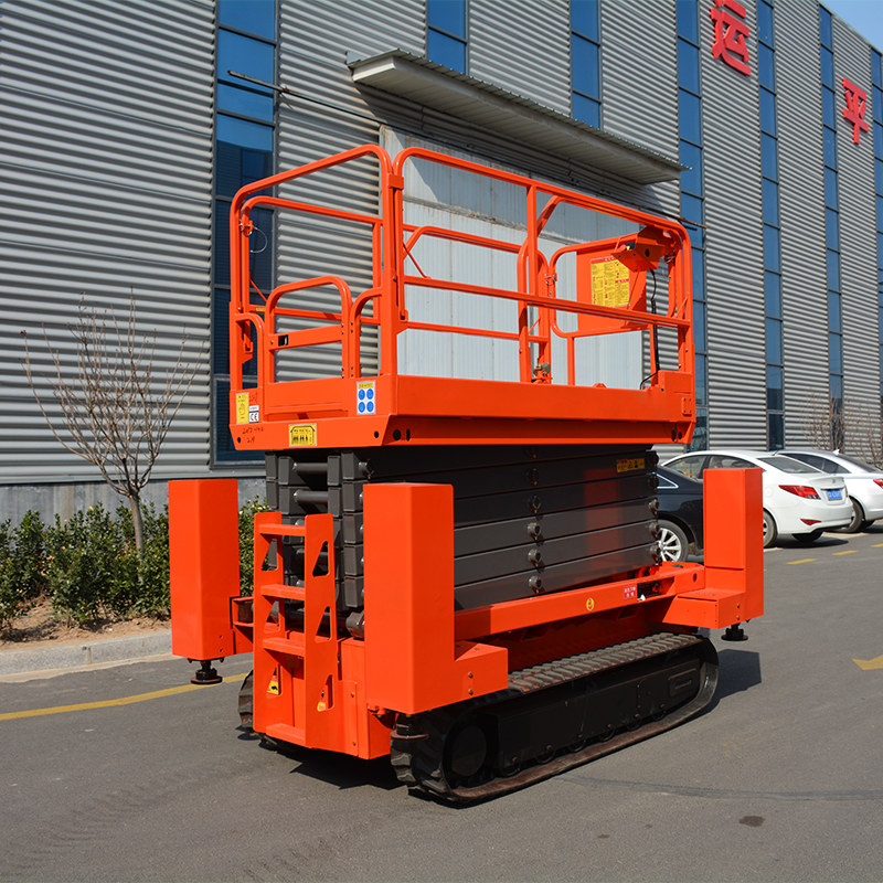 Hydraulic Crawler Scissor Lift Working Platform Rough Terrain Personal Track Electric Scissor Lift