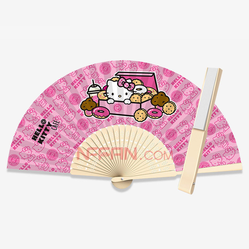 Chinese Personalized Custom Printed Folding Bamboo Paper Fabric Hand Fan Sublimation Silk Hand held Folk Japanese Fan Wholesale