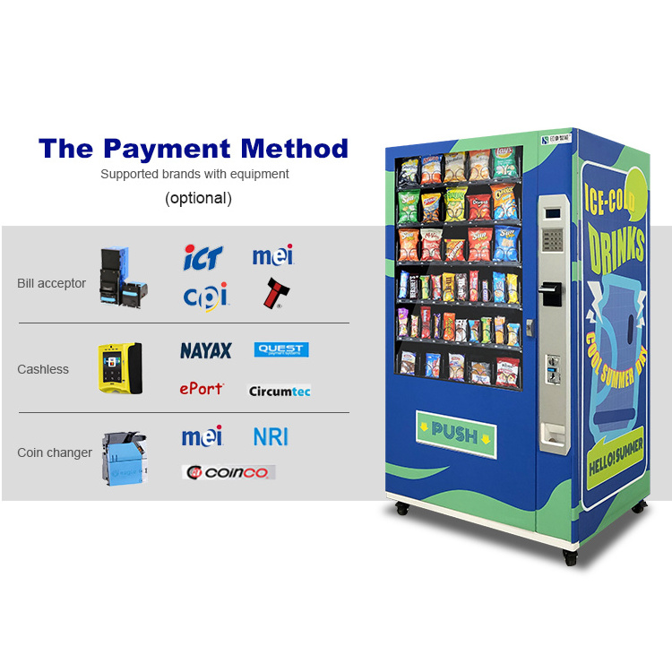 IMT  Touch Screen WiFi Self Service Combo Drink Vending Machine with Bill Acceptor