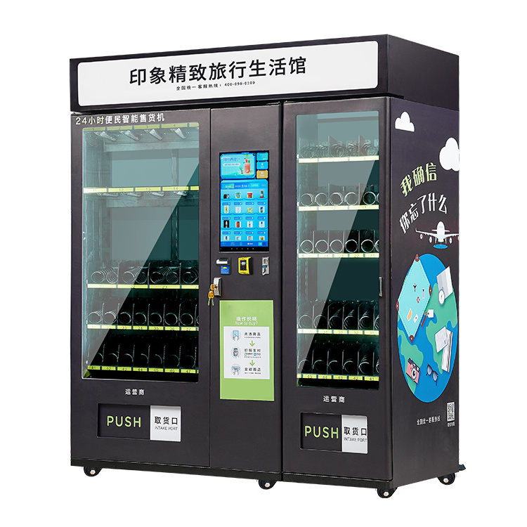 Self Service Automatic Touch Screen Vending Machine Combo Vending Machine For Foods And Drinks