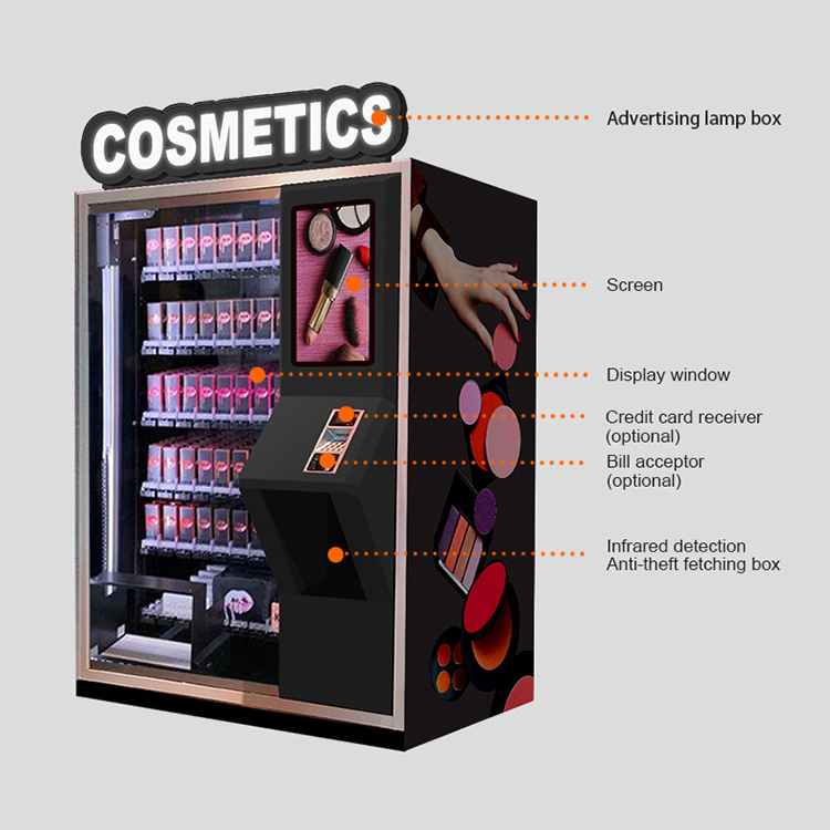 imt Custom Lashes Hair Beauty Cosmetic Pink Vending Machine for press on nail nail art items in airport