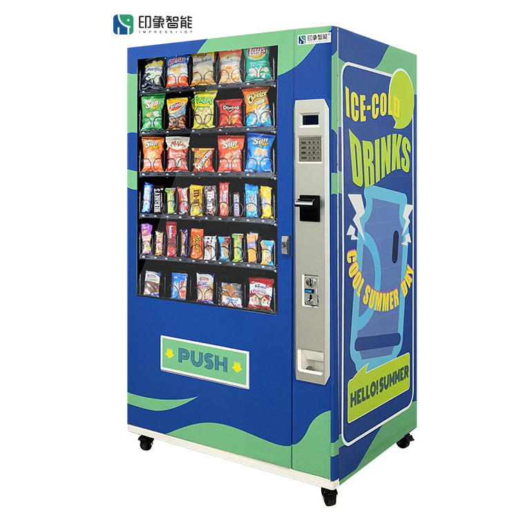 IMT  Touch Screen WiFi Self Service Combo Drink Vending Machine with Bill Acceptor