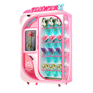 Fresh Flower Dispenser with 12 Slots Refrigerated and Self Service Flower Vending Machine Subway Entrance Vending Machine