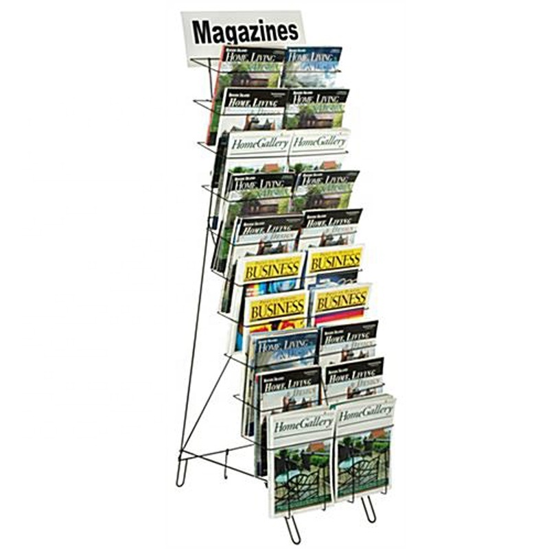 Save space simple magazine rack newspaper rack storage bookshelf books racks folding for shop