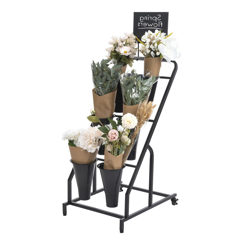 Florist shop display stands bouquet stand florist metal flower display stand for florist flower