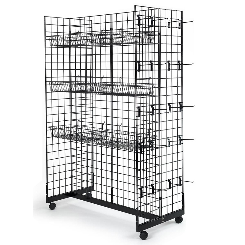 Wholesale Metal display rack wire mesh gridwall panels display rack Metal Gridwall Wire Mesh Grid Wall Panel