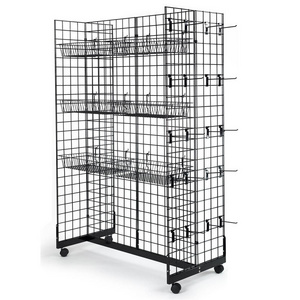 Wholesale Metal display rack wire mesh gridwall panels display rack Metal Gridwall Wire Mesh Grid Wall Panel