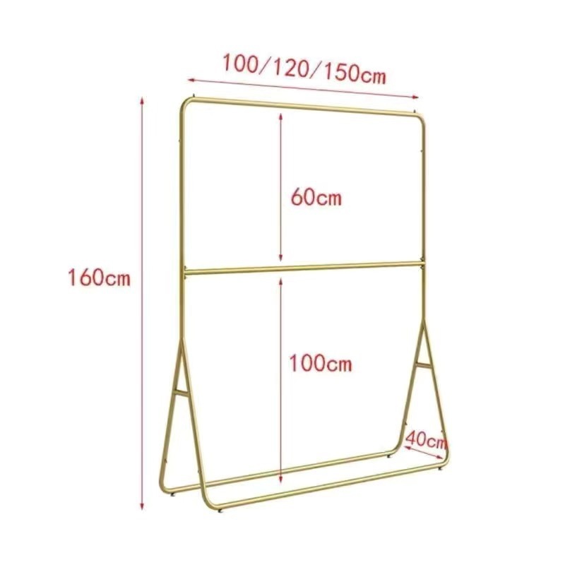 Garment kids clothes shops toddler gold metal display stand clothes display rack for kids clothes