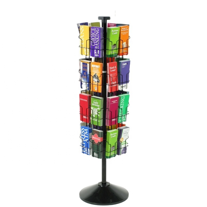 Free standing newspaper brochure holder tower cd rack magazine brochure catalog holder rack stand