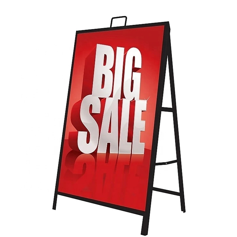 Outdoor A frame floor standing poster advertising displays sign holder frame retail poster stand