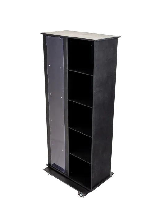 Garment shop retail black clothing cabinet t-shirt display rack wooden t shirt display racks rotating t shirt display stands