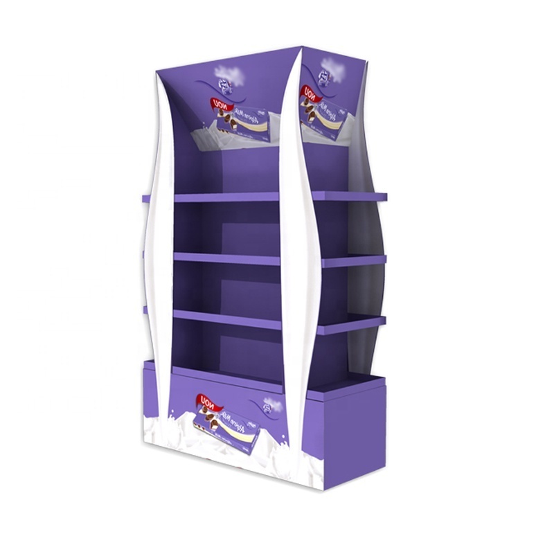 Custom plastic jelly food candy snack display rack stand cabinet gondola chocolate display case