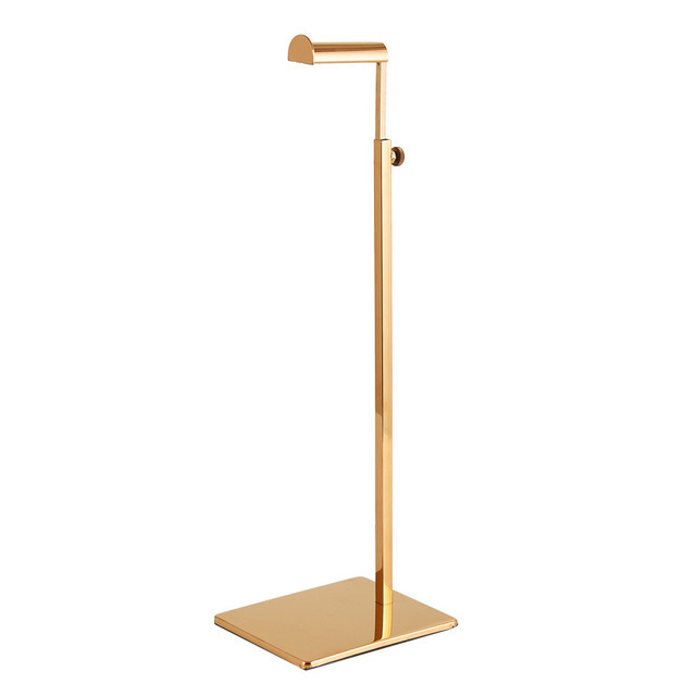 Luxury gold metal single bag hanging wholesale handbag display stand holder for retail shop