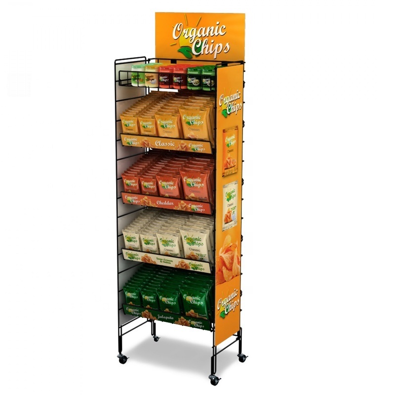 Custom floor standing metal display rack soft drink bottle rack cola soft drink display storage rack