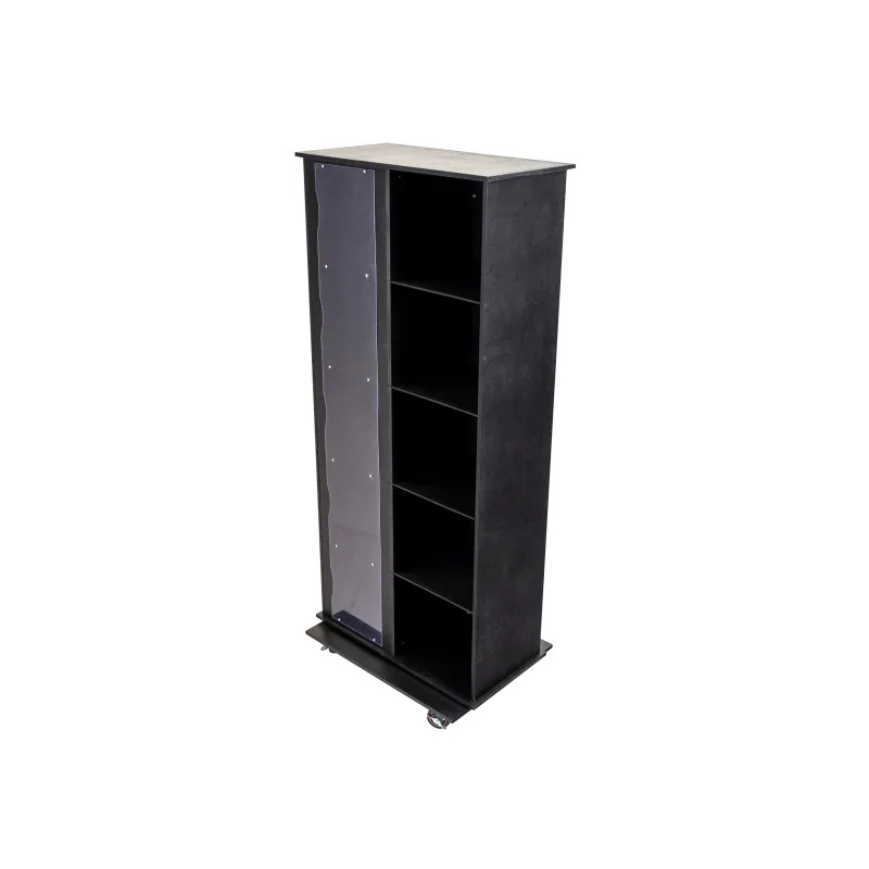 Garment shop retail black clothing cabinet t-shirt display rack wooden t shirt display racks rotating t shirt display stands