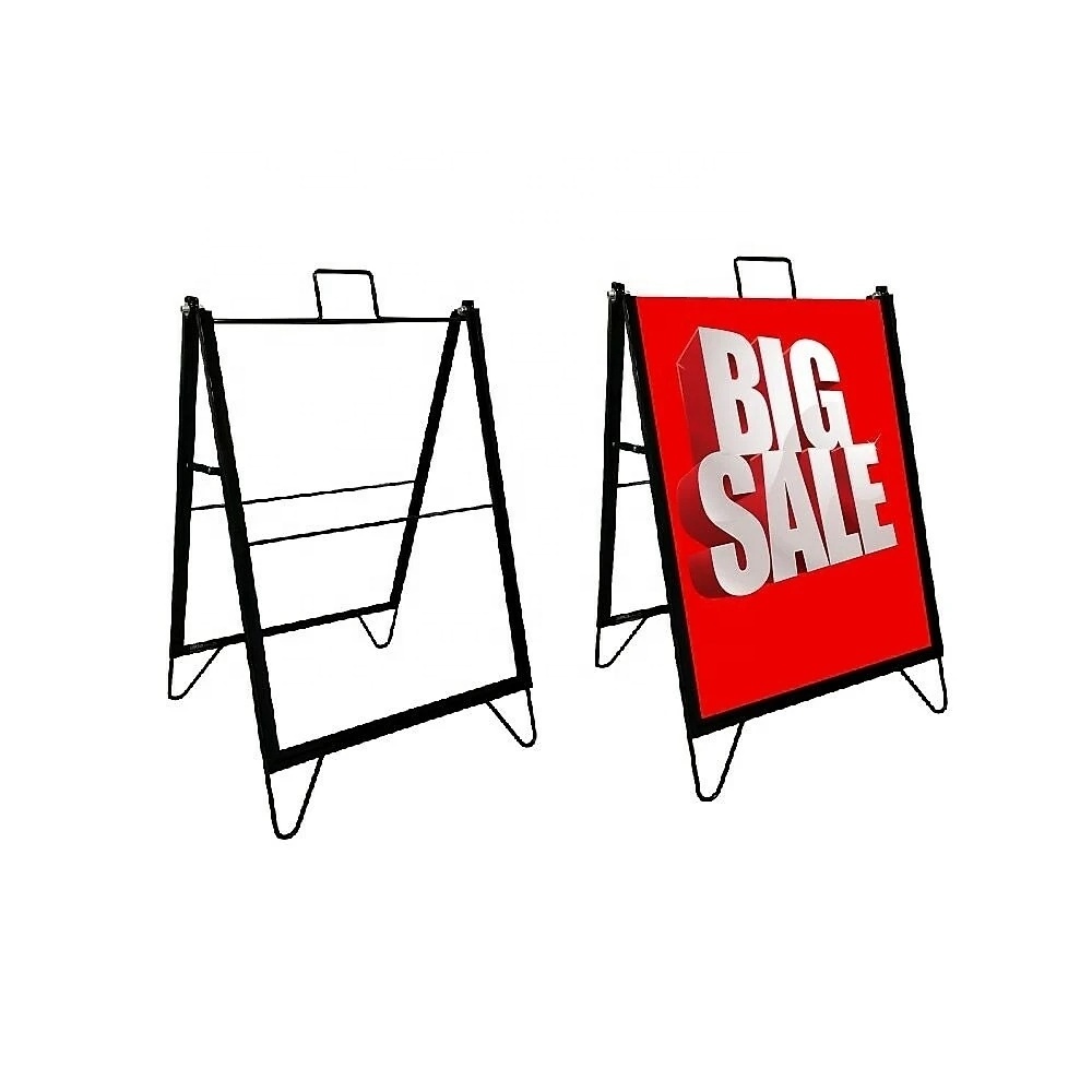 Retail Store Outdoor Floor Metal A Frame Sign Advertising Poster Board Stands Display Stand