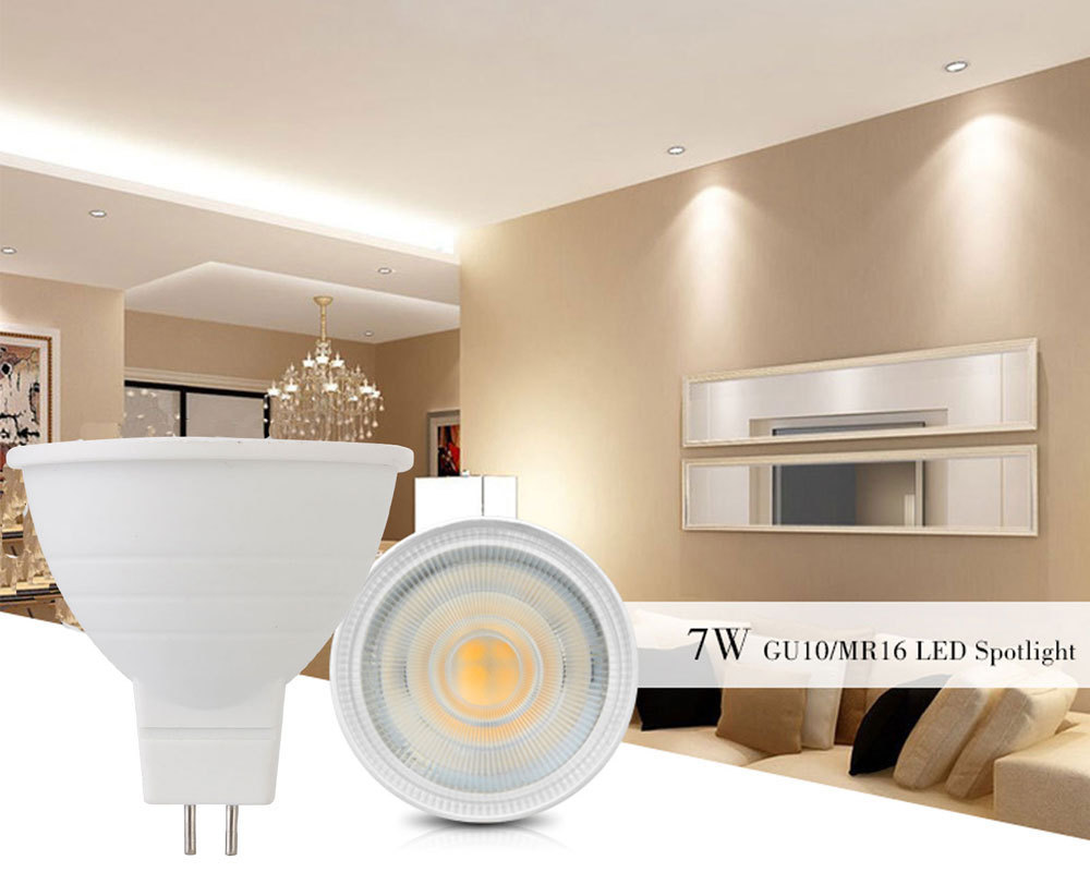 7W High Power MR16 LED Bulb AC 220V 2835 SMD GU10 LED Light With Protection Cap LED Spotlight LED Lamp For Ceiling