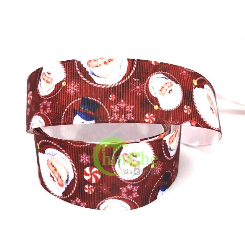 Luxury wired rolls wholesale Custom Made christmas grosgrain ribbon