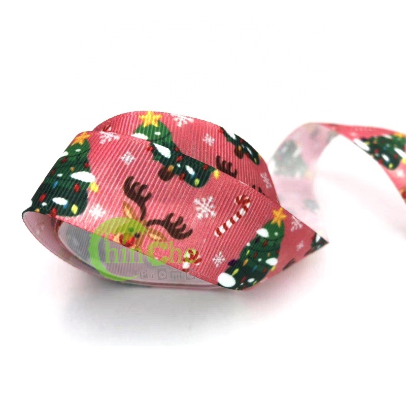 Luxury wired rolls wholesale Custom Made christmas grosgrain ribbon