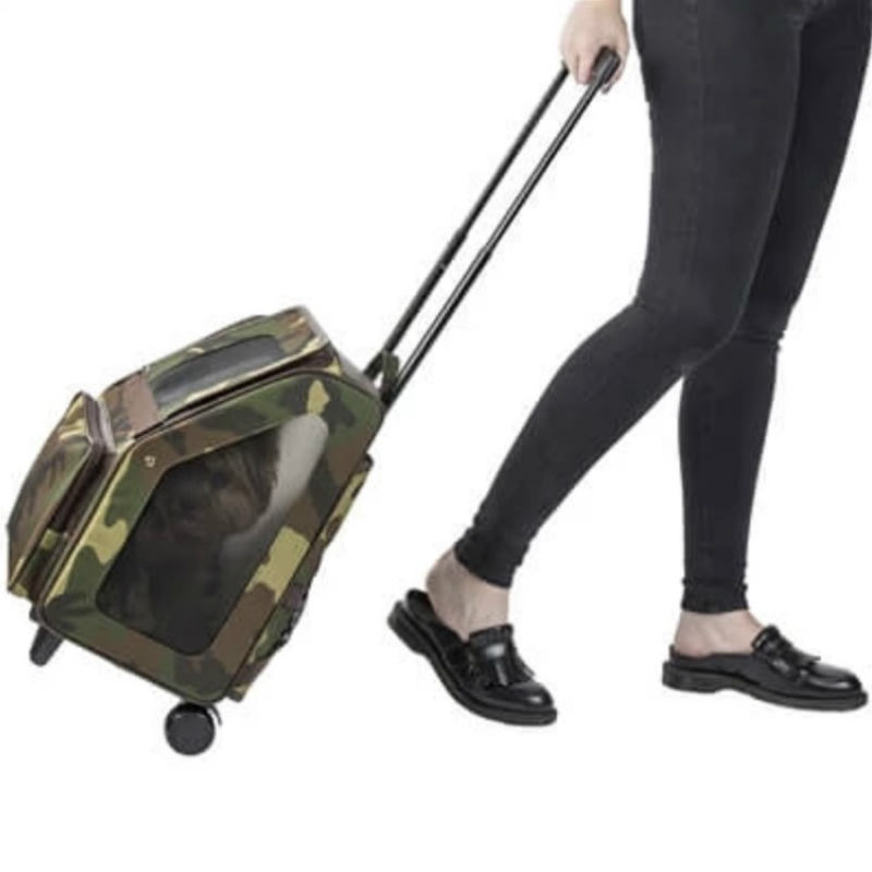 wheeled Pet bag Wheels Rolling Carrier Roller dog Carrier wheeled pet backpack travel pet carrier