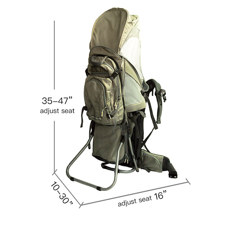 2018 60L Baby BackPack Carrier Stand Child with Kid Sun Shade and chair