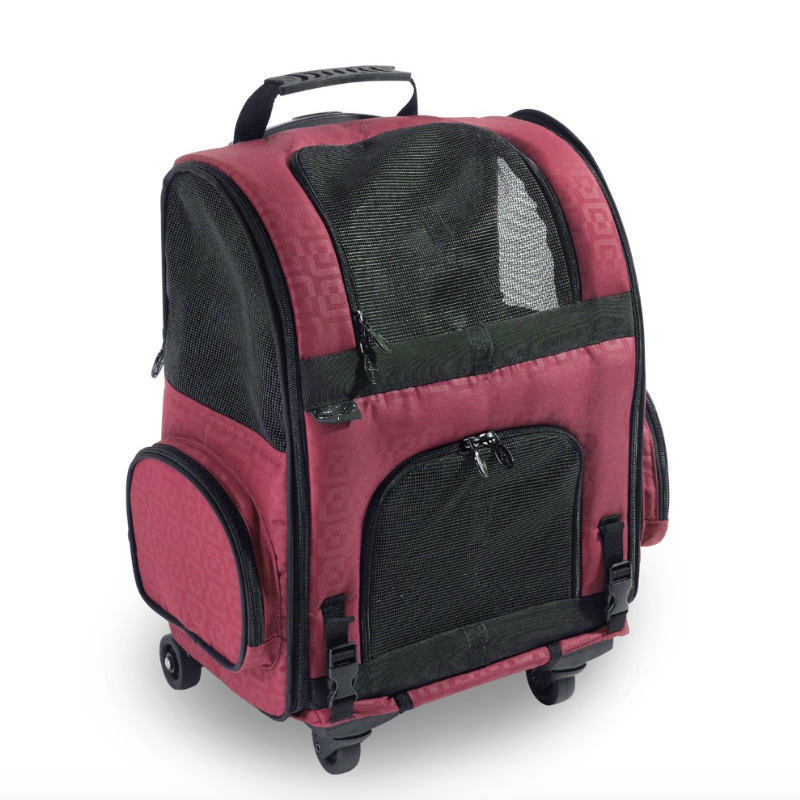 pet backpack wheels rolling pet carrier trolley dog carrier