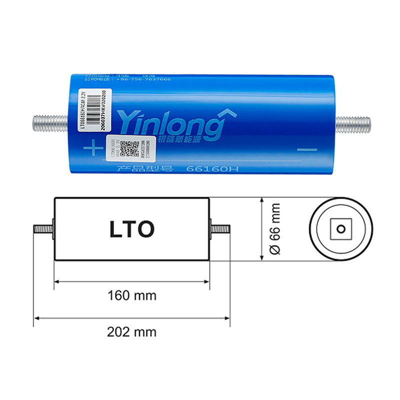 New Yinlong LTO 66160H Cylindrical 35ah lithium titanate power cell battery 24ah 2.3V