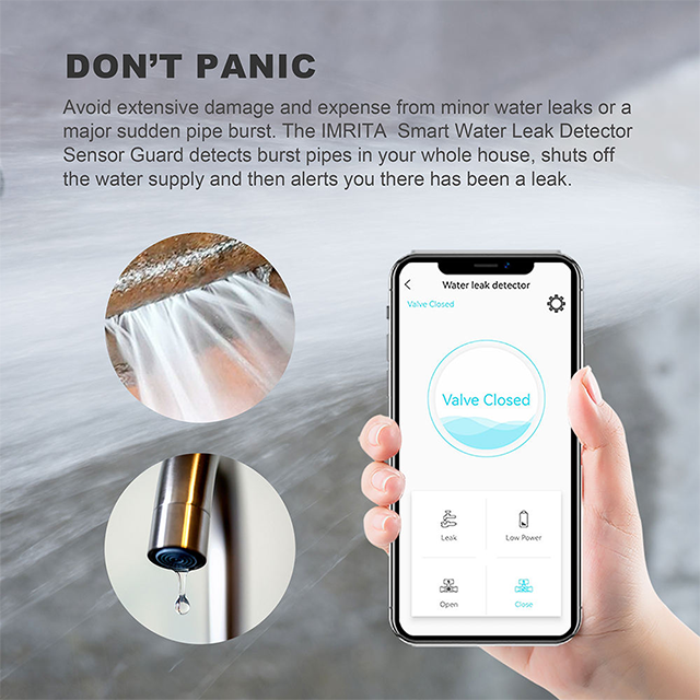 Best resideo smart wireless water leak detector wifi water leak detector with automatic water shut off valve