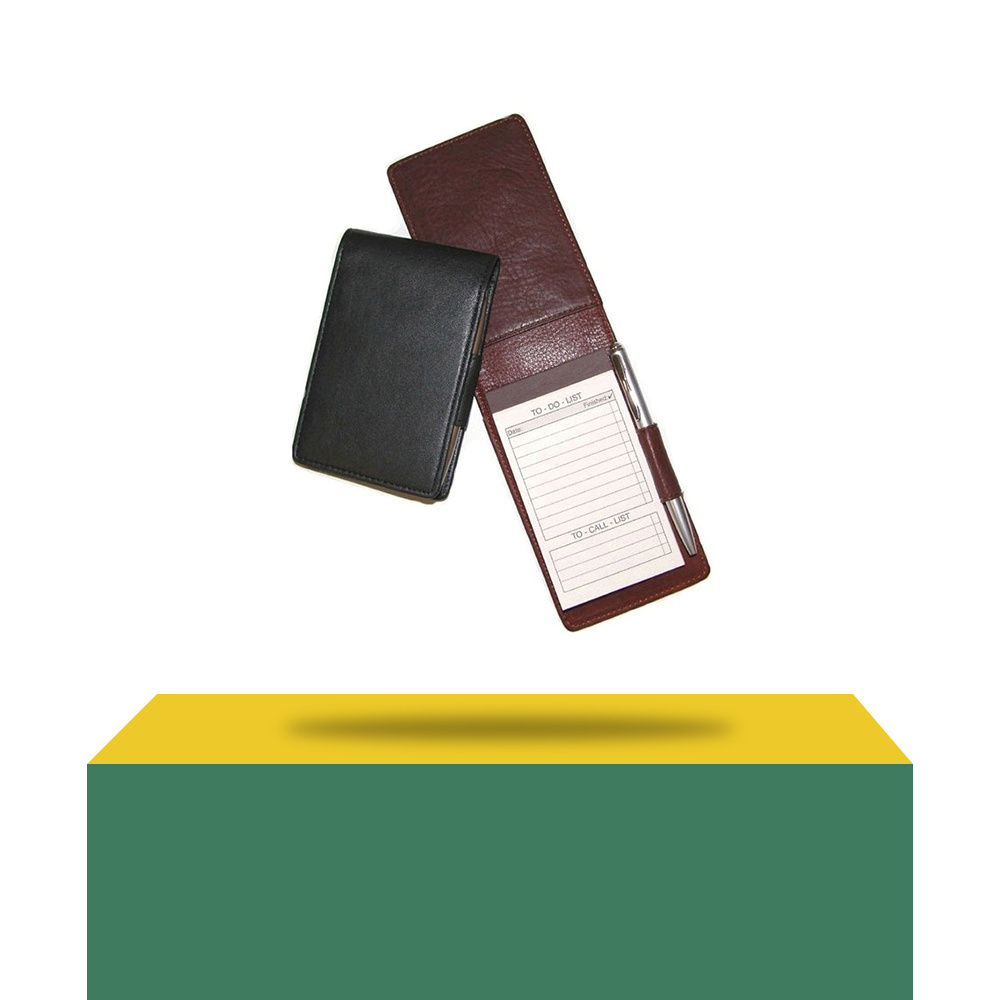 Custom Genuine Leather Journal, Compact Pocket Size Leather Notepad Available In Elegant Black And Maroon Color