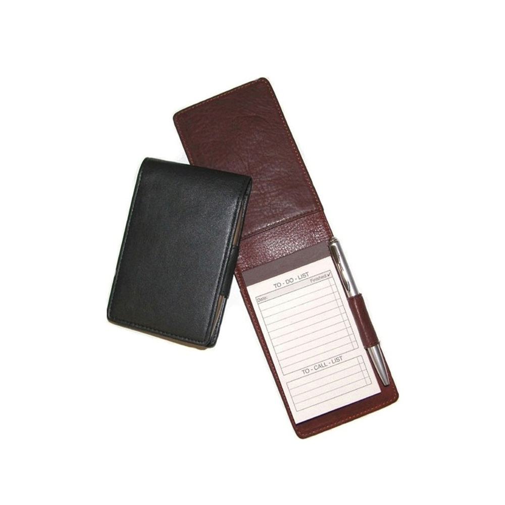 Custom Genuine Leather Journal, Compact Pocket Size Leather Notepad Available In Elegant Black And Maroon Color