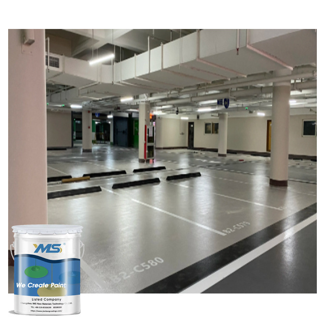 JIANBANG Satin look self leveling 100% solid epoxy floor paint for garage warehouse office