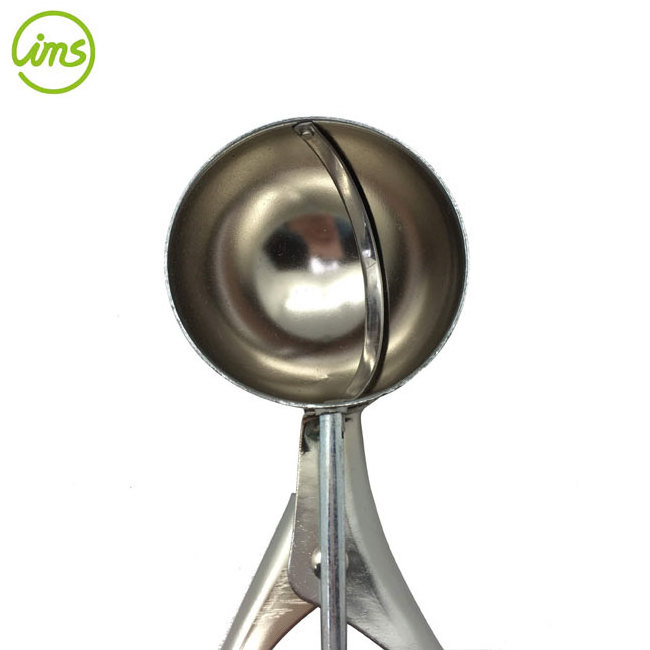 Stainless Steel One Hand Squeeze Ice Cream Scoop