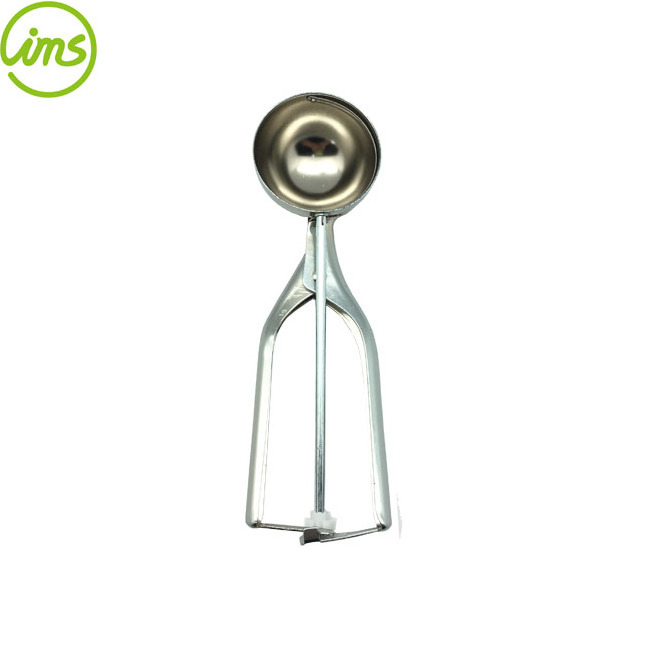 Stainless Steel One Hand Squeeze Ice Cream Scoop