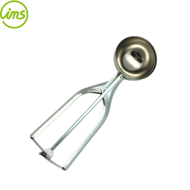 Stainless Steel One Hand Squeeze Ice Cream Scoop