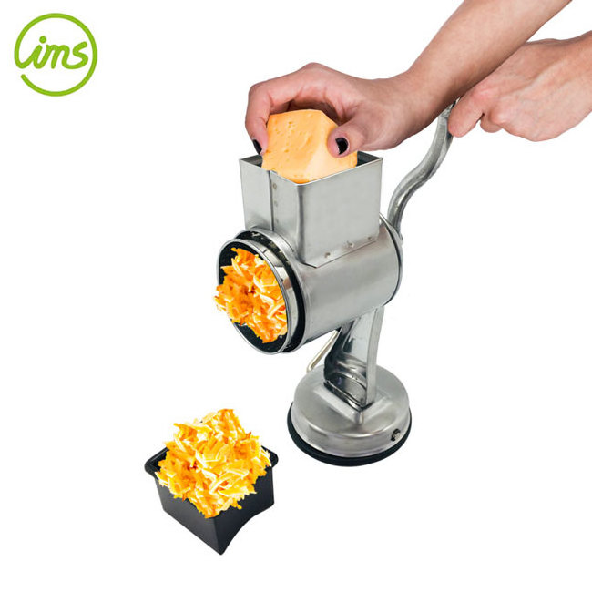 3 Blades Manual Rotary Cheese Vegetable Grater With Handle