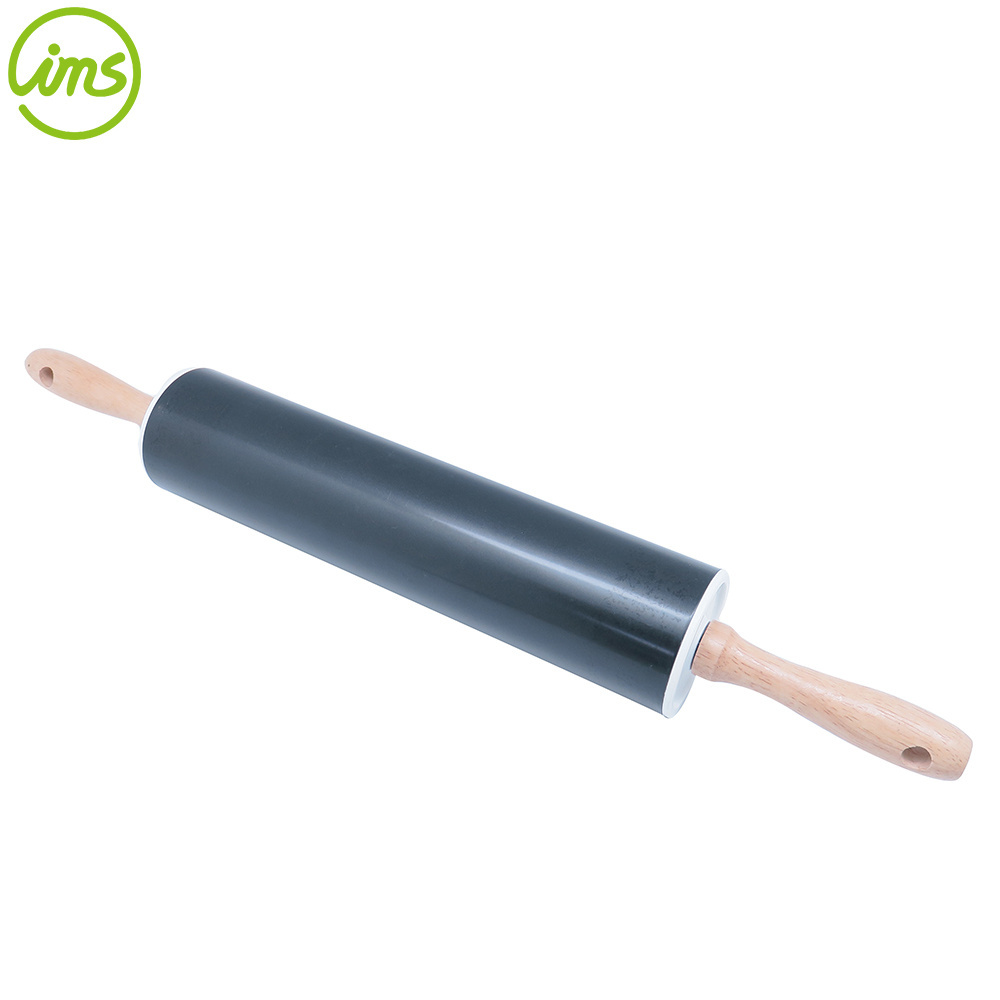 Iron Roll Wooden Handle Non Stick Rolling Pin