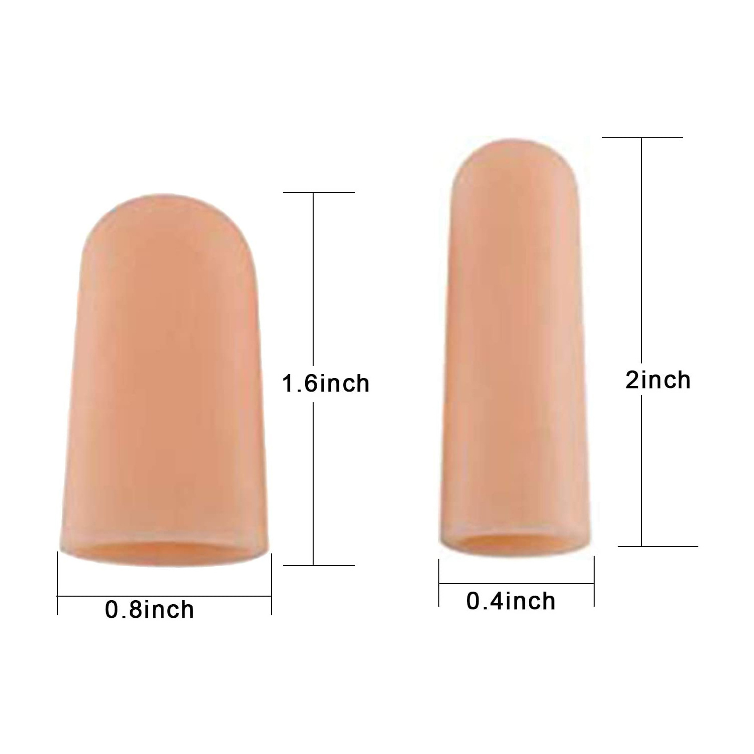 Gel Finger Support Protector Gloves, Gel Finger Cots/Covers - Different Sizes Hair Extension Accessories Tools