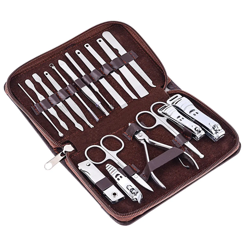 Professional Beauty Tools Manicure Kits High Quality Manicure & Pedicure Kits With Leather Case