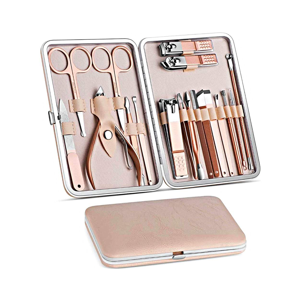 Professional Beauty Tools Manicure Kits High Quality Manicure & Pedicure Kits With Leather Case